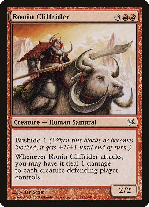 Ronin Cliffrider, carta Magic di tipo Creature — Human Samurai illustrata da Dan Murayama Scott