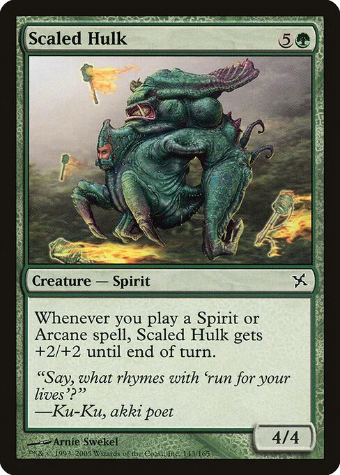 Scaled Hulk, carta Magic di tipo Creature — Spirit illustrata da Arnie Swekel