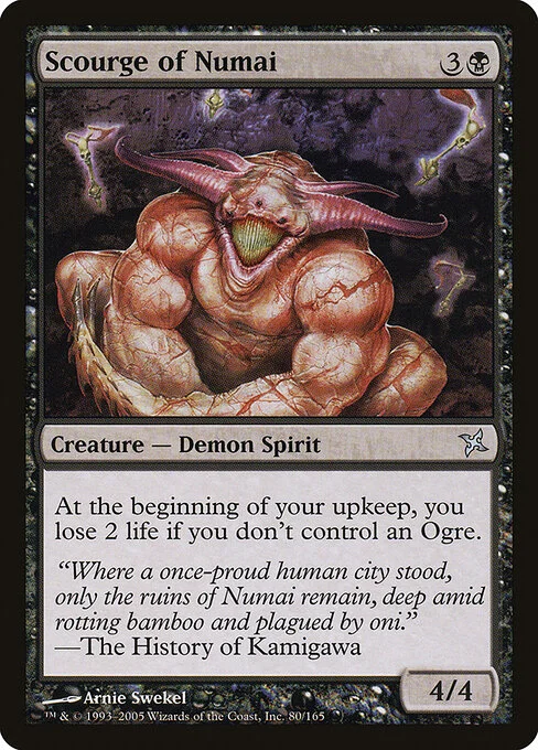 Scourge of Numai, carta Magic di tipo Creature — Demon Spirit illustrata da Arnie Swekel