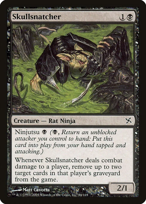 Skullsnatcher, carta Magic di tipo Creature — Rat Ninja illustrata da Matt Cavotta