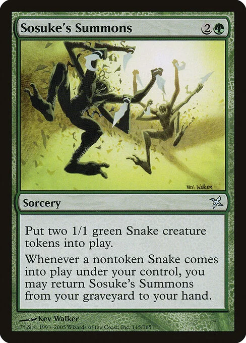 Sosuke's Summons, carta Magic di tipo Sorcery illustrata da Kev Walker