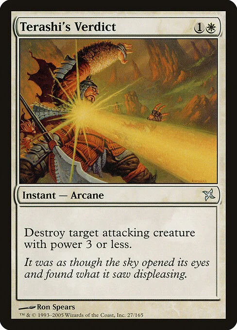 Terashi's Verdict, carta Magic di tipo Instant — Arcane illustrata da Ron Spears