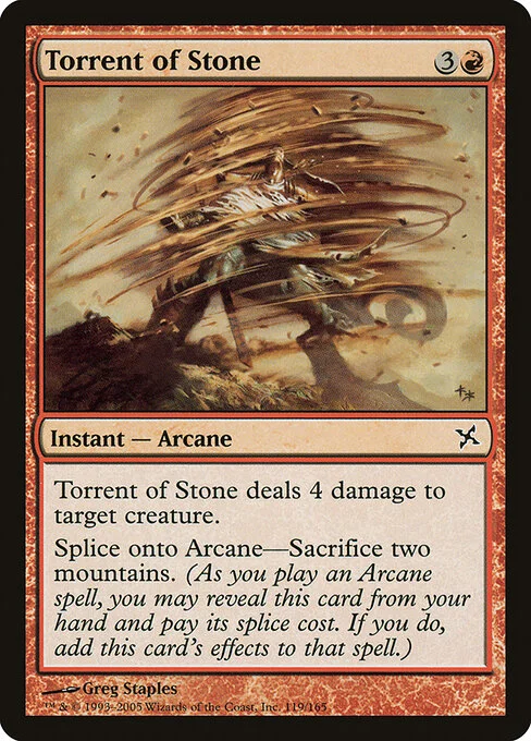 Torrent of Stone, carta Magic di tipo Instant — Arcane illustrata da Greg Staples