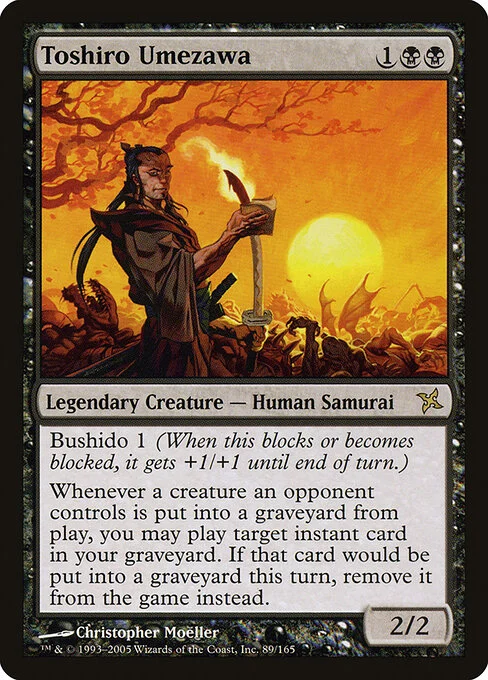 Toshiro Umezawa, carta Magic di tipo Legendary Creature — Human Samurai illustrata da Christopher Moeller