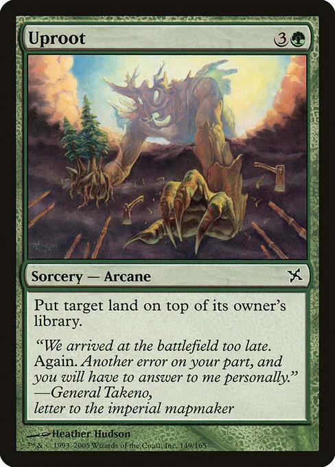 Uproot, carta Magic di tipo Sorcery — Arcane illustrata da Heather Hudson