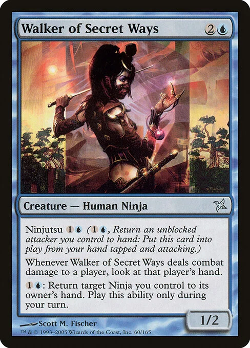 Walker of Secret Ways, carta Magic di tipo Creature — Human Ninja illustrata da Scott M. Fischer