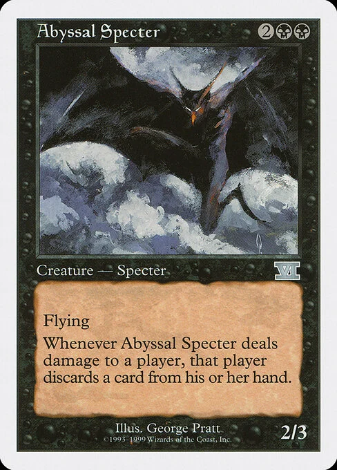 Abyssal Specter, carta Magic di tipo Creature — Specter illustrata da George Pratt