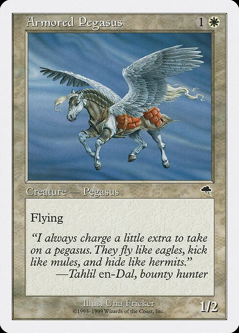 Armored Pegasus, carta Magic di tipo Creature — Pegasus illustrata da Una Fricker
