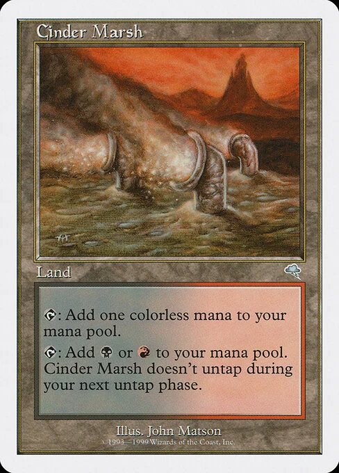 Cinder Marsh, carta Magic di tipo Land illustrata da John Matson