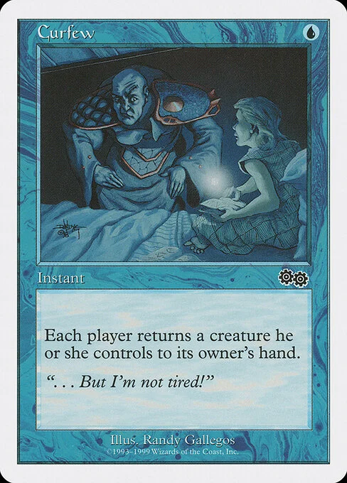 Curfew, carta Magic di tipo Instant illustrata da Randy Gallegos