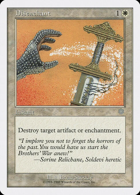 Disenchant, carta Magic di tipo Instant illustrata da Brian Snõddy
