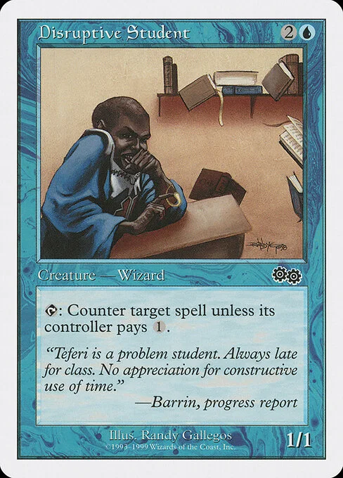 Disruptive Student, carta Magic di tipo Creature — Human Wizard illustrata da Randy Gallegos