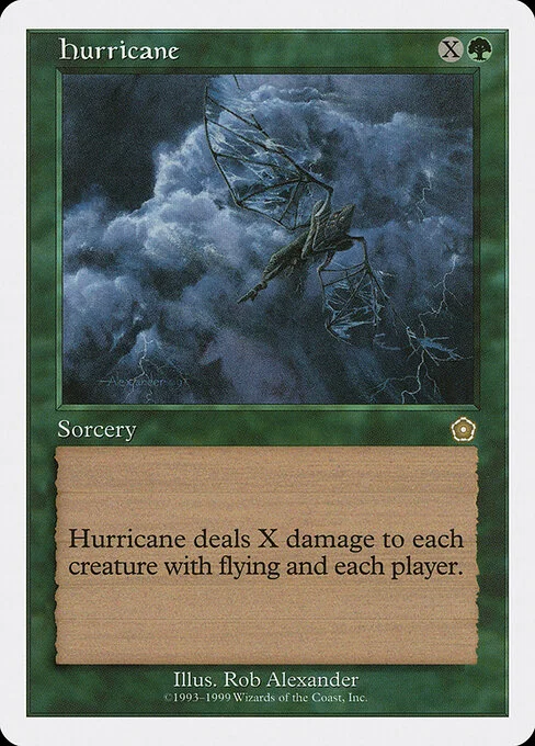 Hurricane, carta Magic di tipo Sorcery illustrata da Rob Alexander