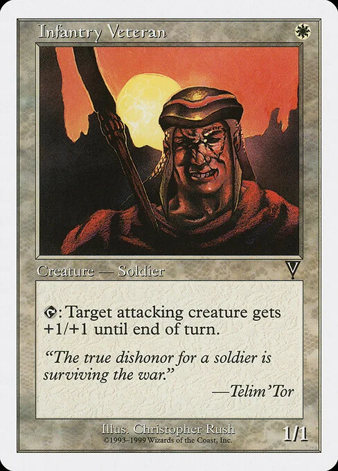 Infantry Veteran, carta Magic di tipo Creature — Human Soldier illustrata da Christopher Rush