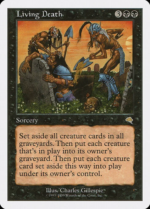 Living Death, carta Magic di tipo Sorcery illustrata da Charles Gillespie