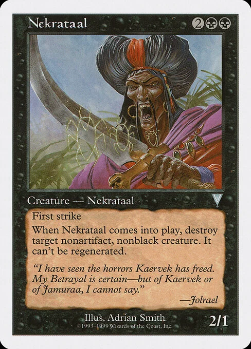 Nekrataal, carta Magic di tipo Creature — Human Assassin illustrata da Adrian Smith
