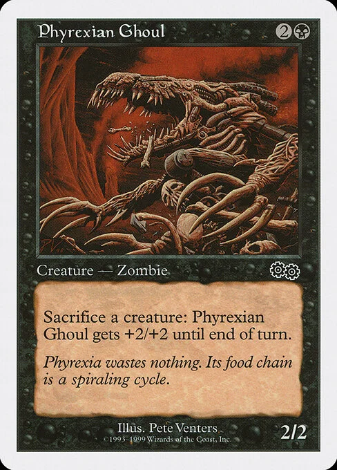 Phyrexian Ghoul, carta Magic di tipo Creature — Phyrexian Zombie illustrata da Pete Venters