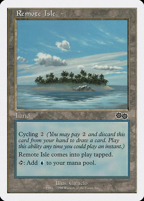 Remote Isle, carta Magic di tipo Land illustrata da Ciruelo