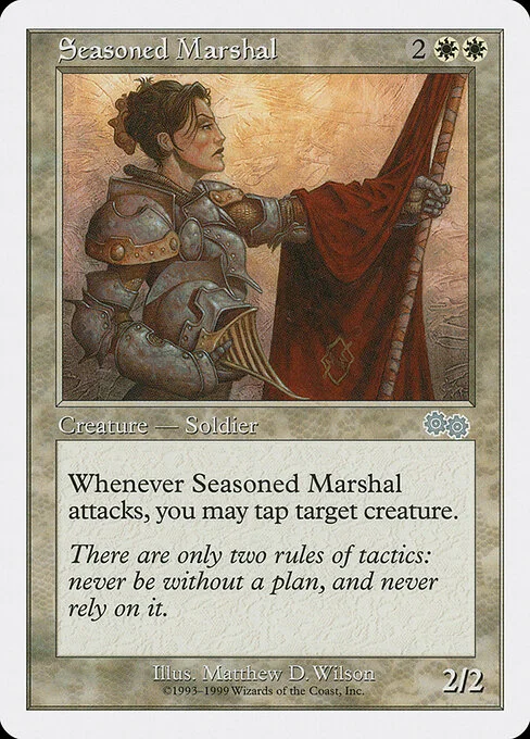 Seasoned Marshal, carta Magic di tipo Creature — Human Soldier illustrata da Matthew D. Wilson