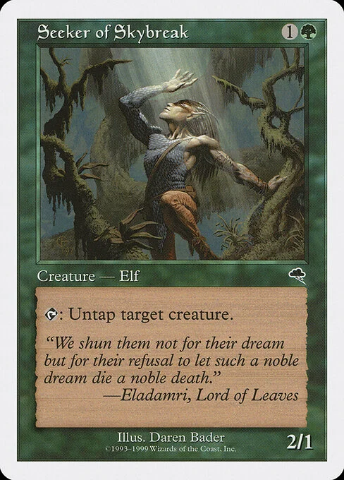 Seeker of Skybreak, carta Magic di tipo Creature — Elf illustrata da Daren Bader