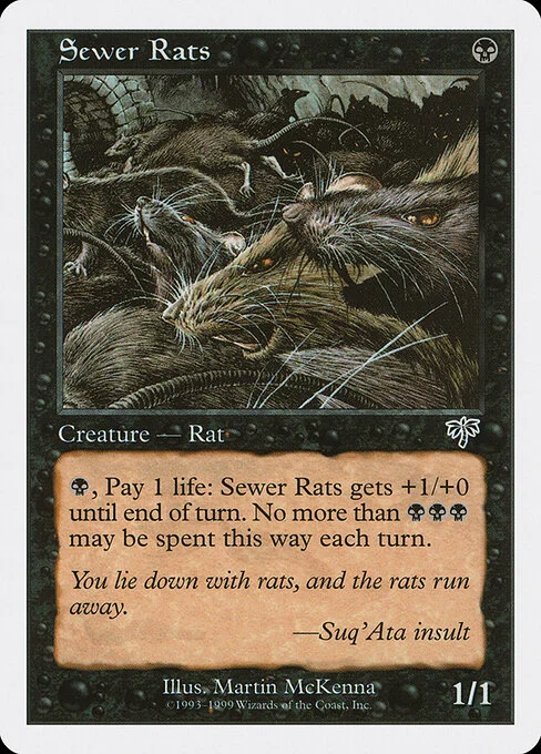 Sewer Rats, carta Magic di tipo Creature — Rat illustrata da Martin McKenna