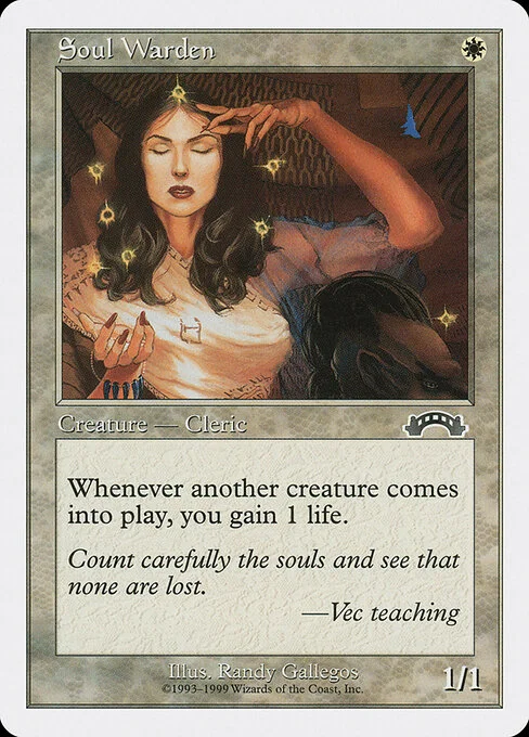 Soul Warden, carta Magic di tipo Creature — Human Cleric illustrata da Randy Gallegos