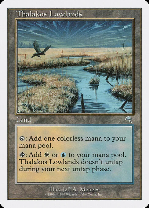 Thalakos Lowlands, carta Magic di tipo Land illustrata da Jeff A. Menges