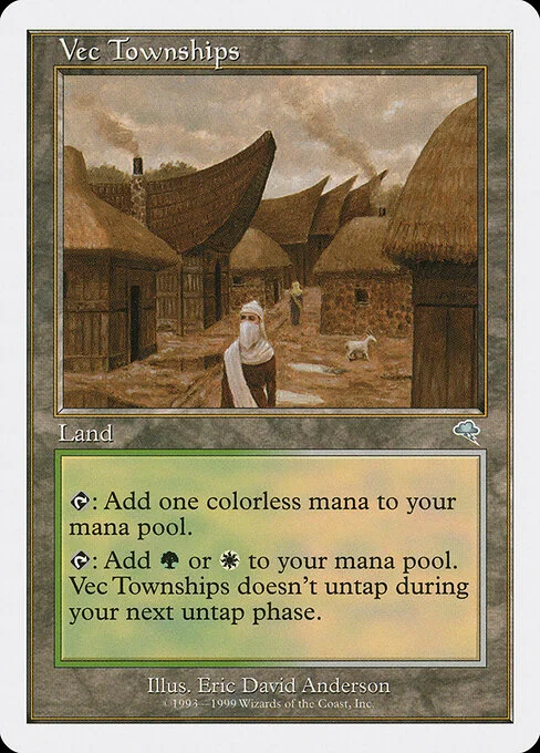 Vec Townships, carta Magic di tipo Land illustrata da Eric David Anderson
