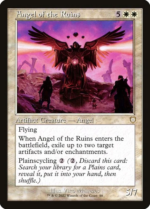 Angel of the Ruins, carta Magic di tipo Artifact Creature — Angel illustrata da Viko Menezes