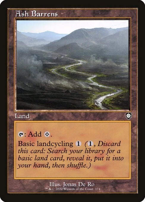 Ash Barrens, carta Magic di tipo Land illustrata da Jonas De Ro