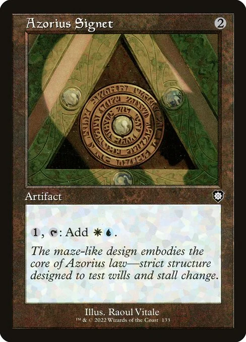 Azorius Signet, carta Magic di tipo Artifact illustrata da Raoul Vitale