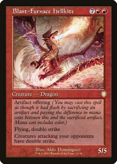 Blast-Furnace Hellkite, carta Magic di tipo Creature — Dragon illustrata da Aldo Domínguez