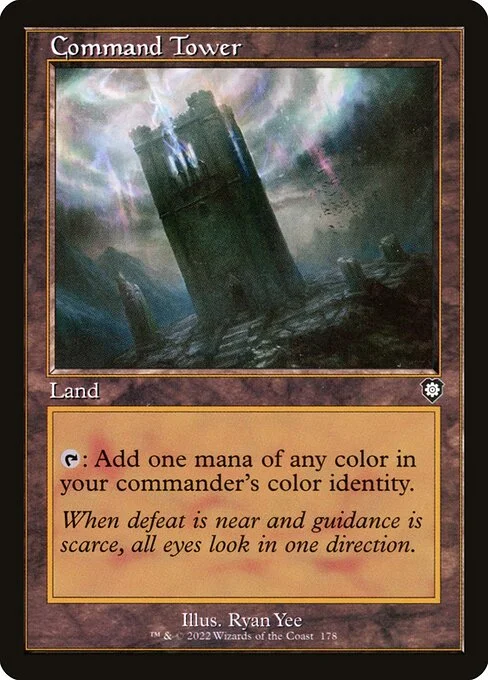 Command Tower, carta Magic di tipo Land illustrata da Ryan Yee