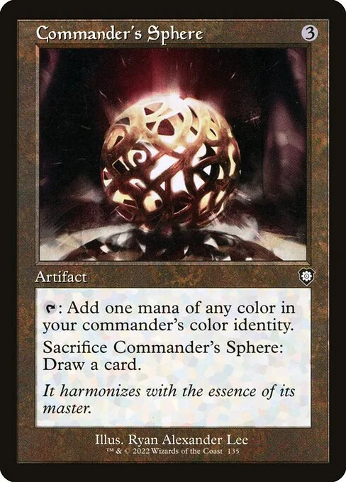 Commander's Sphere, carta Magic di tipo Artifact illustrata da Ryan Alexander Lee