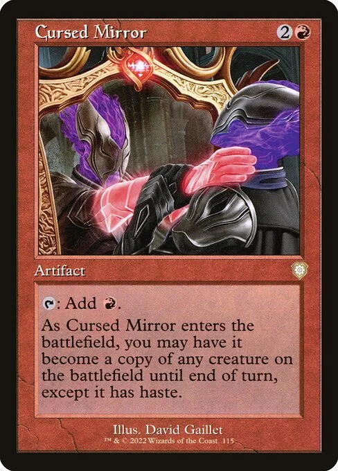 Cursed Mirror, carta Magic di tipo Artifact illustrata da David Gaillet