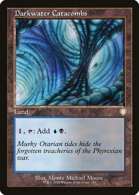 Darkwater Catacombs, carta Magic di tipo Land illustrata da Monte Michael Moore