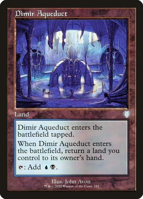 Dimir Aqueduct, carta Magic di tipo Land illustrata da John Avon