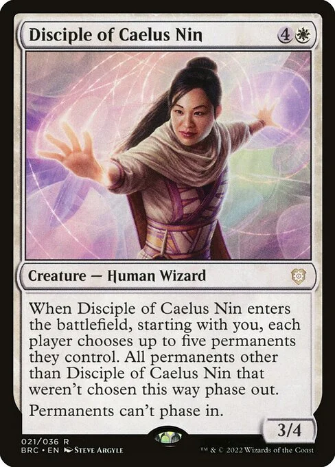 Disciple of Caelus Nin, carta Magic di tipo Creature — Human Wizard illustrata da Steve Argyle