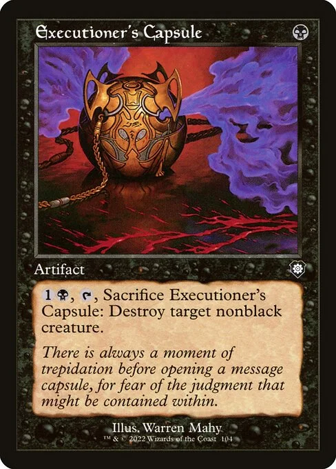 Executioner's Capsule, carta Magic di tipo Artifact illustrata da Warren Mahy
