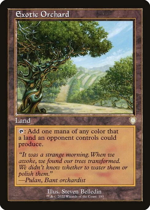 Exotic Orchard, carta Magic di tipo Land illustrata da Steven Belledin