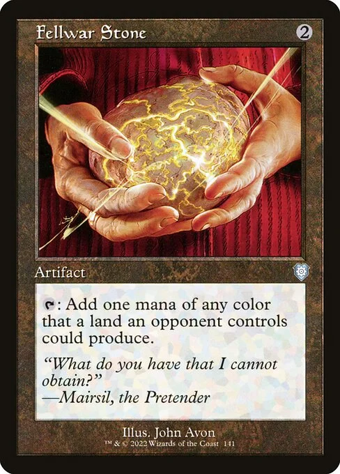 Fellwar Stone, carta Magic di tipo Artifact illustrata da John Avon