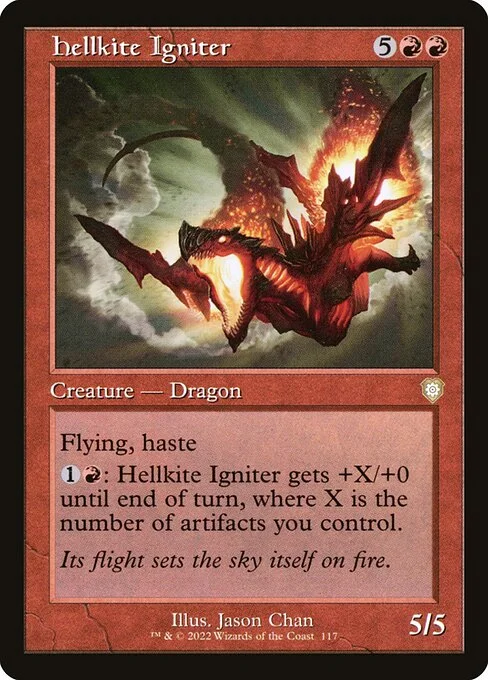 Hellkite Igniter, carta Magic di tipo Creature — Dragon illustrata da Jason Chan
