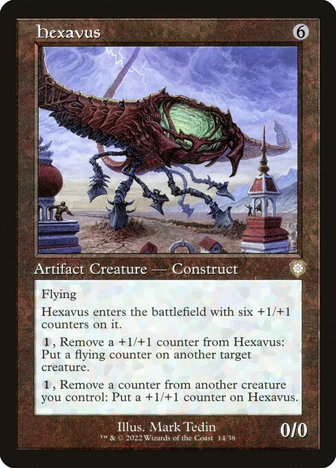 Hexavus, carta Magic di tipo Artifact Creature — Construct illustrata da Mark Tedin