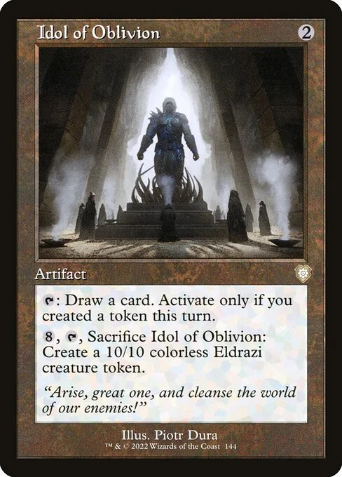 Idol of Oblivion, carta Magic di tipo Artifact illustrata da Piotr Dura
