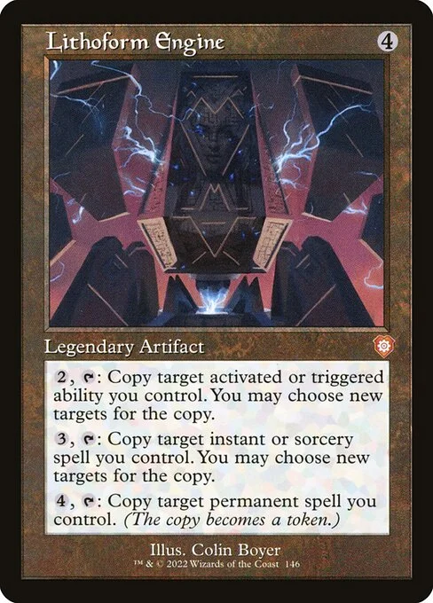 Lithoform Engine, carta Magic di tipo Legendary Artifact illustrata da Colin Boyer