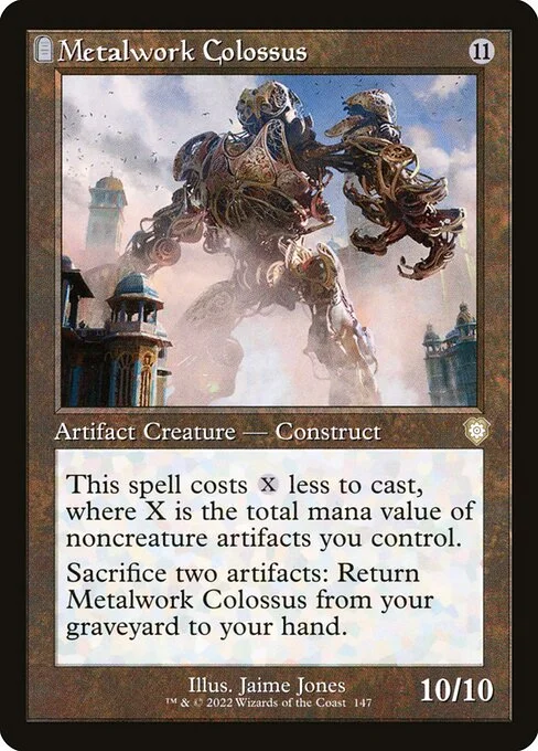Metalwork Colossus, carta Magic di tipo Artifact Creature — Construct illustrata da Jaime Jones