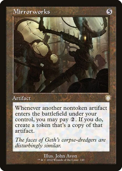 Mirrorworks, carta Magic di tipo Artifact illustrata da John Avon