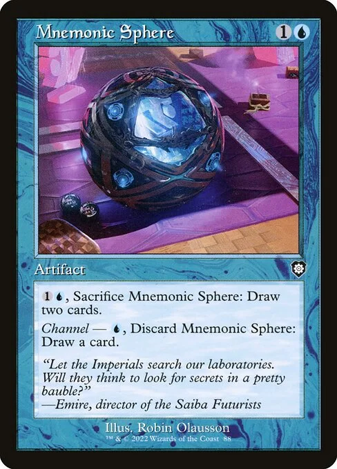 Mnemonic Sphere, carta Magic di tipo Artifact illustrata da Robin Olausson