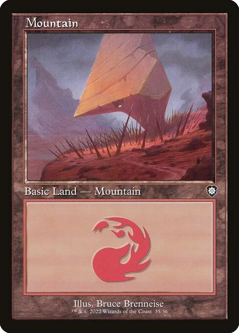 Mountain, carta Magic di tipo Basic Land — Mountain illustrata da Bruce Brenneise