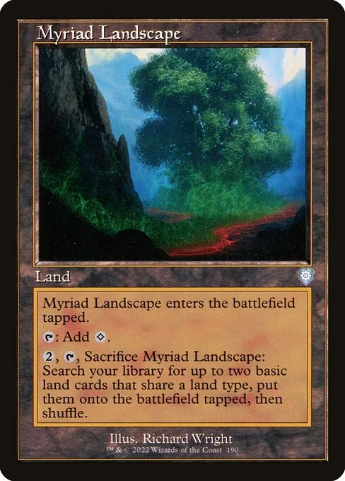 Myriad Landscape, carta Magic di tipo Land illustrata da Richard Wright